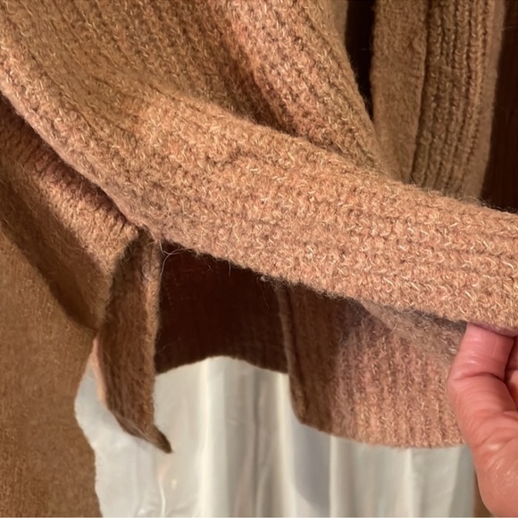 EUC Brochu Walker Amber Clay Hansen Belted Wool Blend Dolman Sleeves Cardigan - Picture 7 of 8